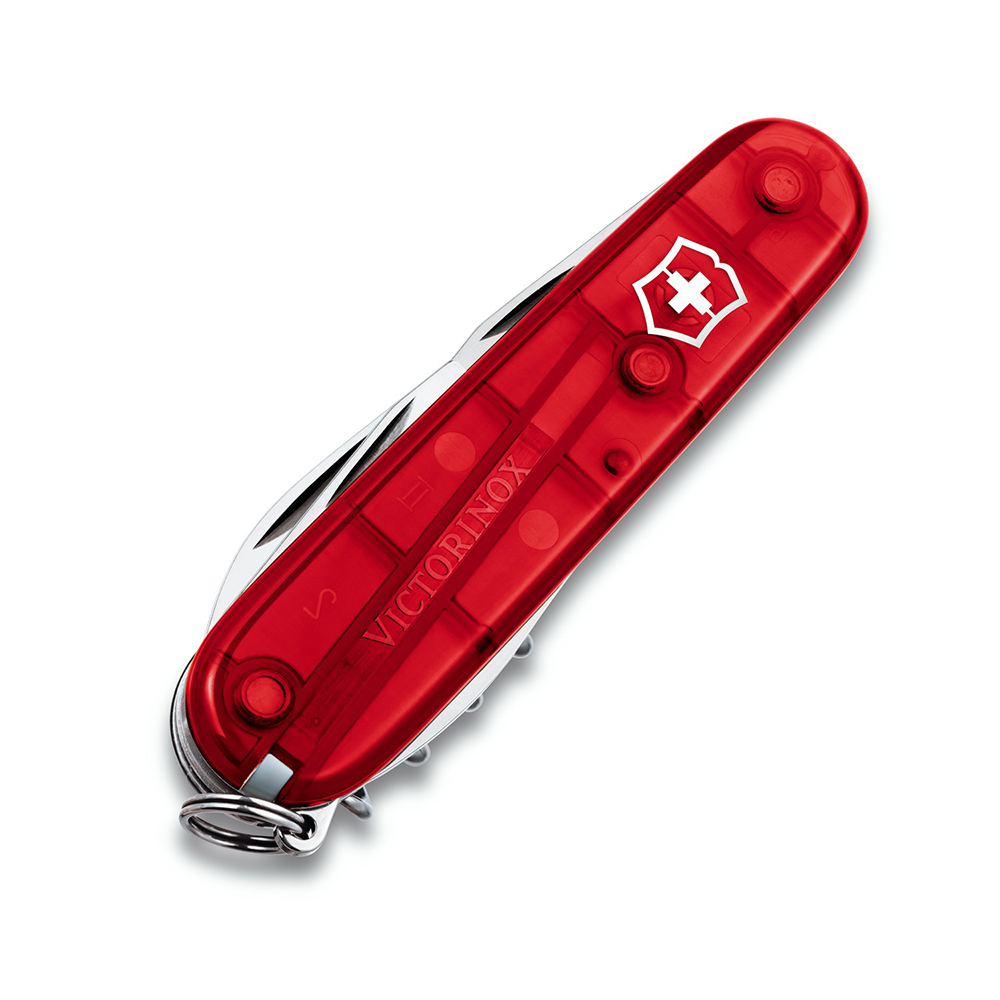 Нож перочинный Victorinox Spartan (1.3603.T) 91мм 13 функций красный прозрачный
