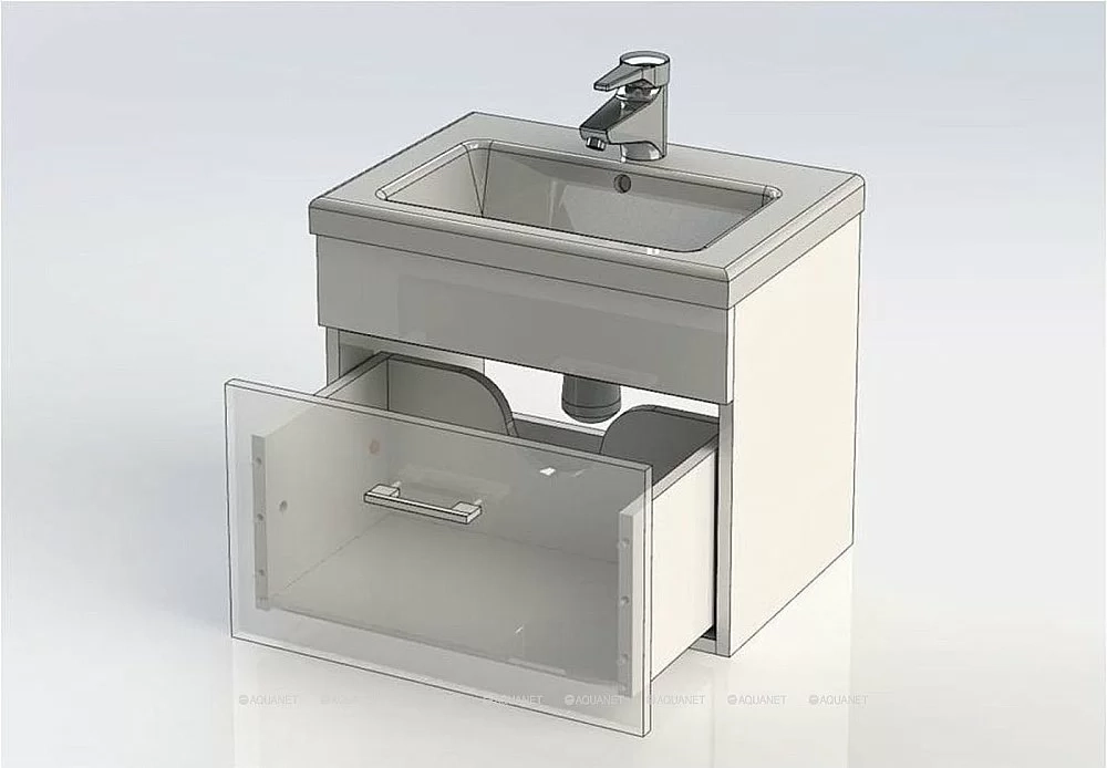 Тумба с раковиной Aquanet Верона 207765 50 белый