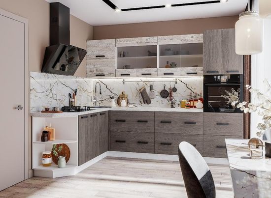 вариант компоновки модульная кухня НАГАНО