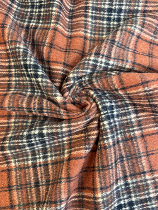 Костюмная принт клетка, теракот/черн/молочн BRUSH CHKS BST3520