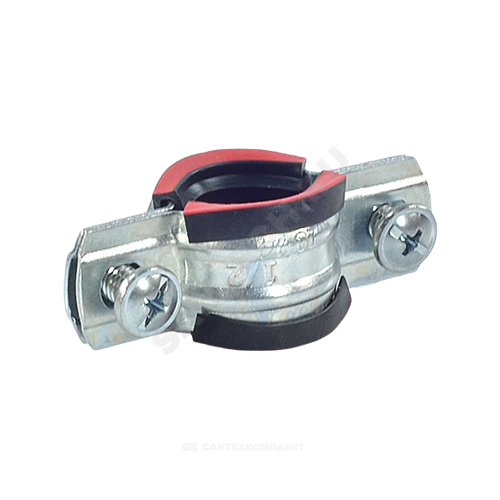 Хомут крепежный сталь оц с резиновой прокладкой Дн 31-36 (1") ±2мм М8 б/к .