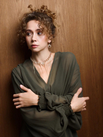 Серьги "Sun and moon" Gold