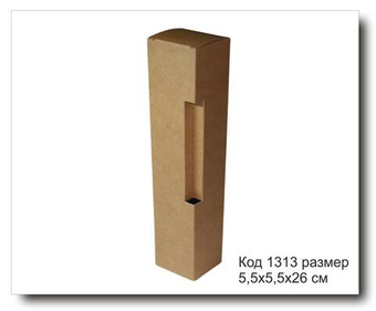 Коробка Код 1313 размер 5,5х5,5х26 см для диффузора (крафт картон)