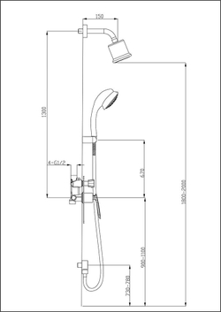 Душевая система Timo Helmi SX-4059/00-16 SM