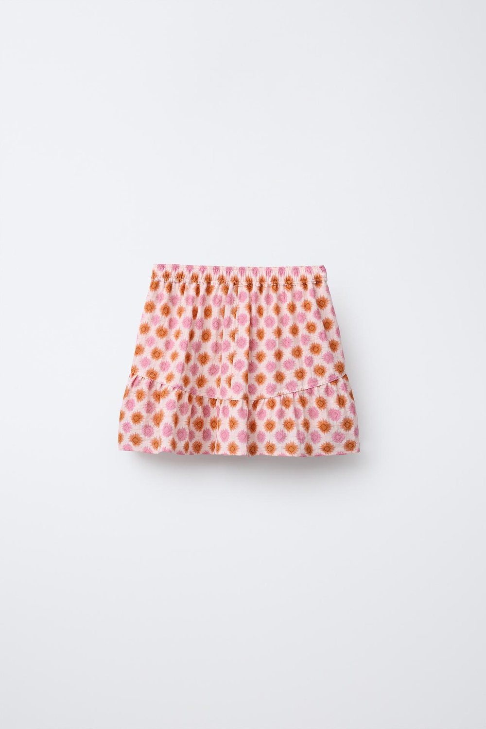 ZARA ЮБКА-ШОРТЫ С ПРИНТОМ «СОЛНЦЕ», РОЗОВЫЙ