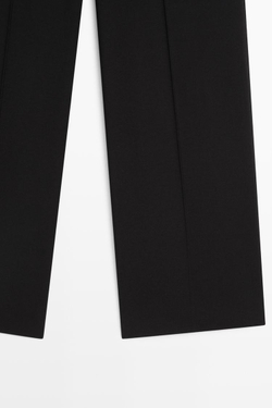 Massimo Dutti Свободные брюки прямого кроя, черный