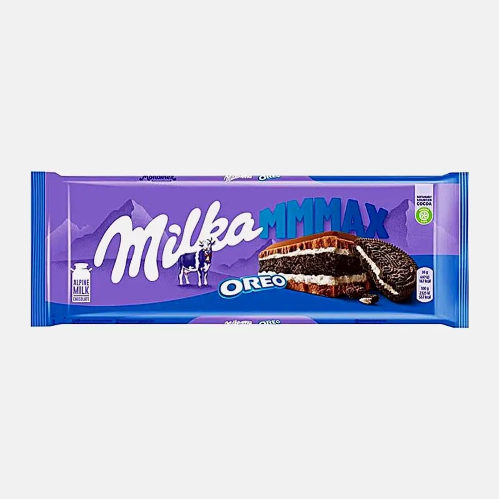 Молочный шоколад с печеньем Орео Milka Mmmax 253г