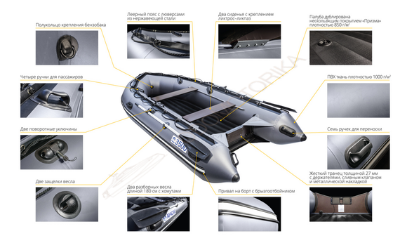 Надувная лодка Apache 3700 НДНД Prof