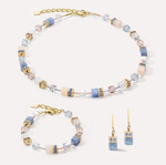 Колье Coeur de Lion Light Blue 4605/10-0720 цвет голубой, розовый, белый