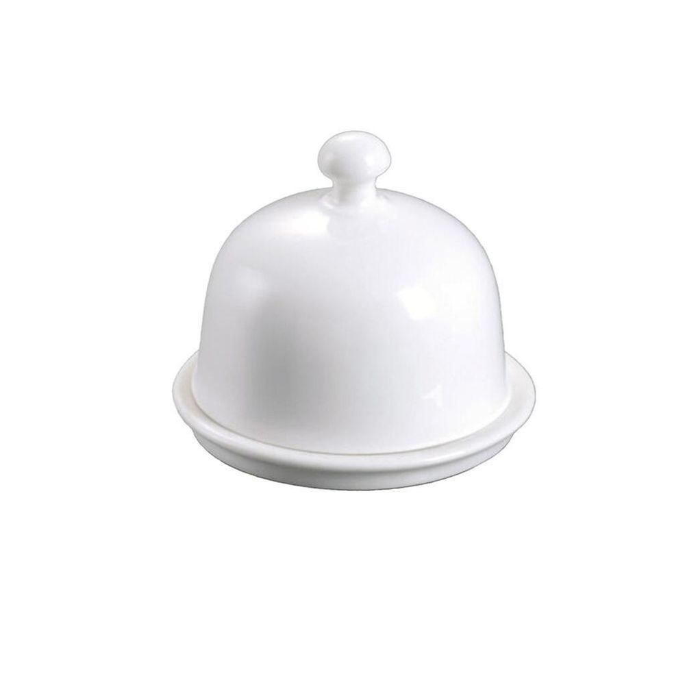 Масленка икорница 30 мл d 8,8 см h8 см с крышкой белая фарфор NEW P.L. Proff Cuisine [1]