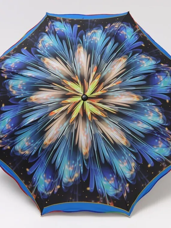 Зонт механический «Цветок», 4 сложения, 8 спиц, R = 47 см, рисунок МИКС