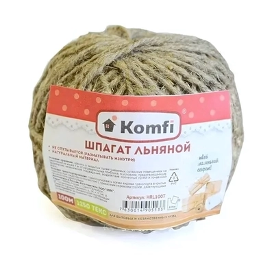 Шпагат льняной 100м 1250 текс Komfi