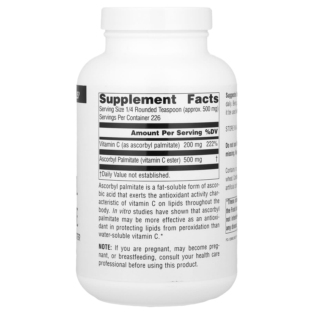 Source Naturals, Аскорбилпальмитат, порошок, 4 унции (113,4 г)