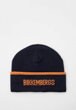Шапка BIKKEMBERGS Темно-синий/Оранжевые полоска и логотип Мальчик