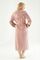 Халат женский с капюшоном 6890 пудра NUSA