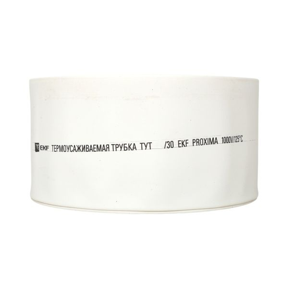Термоусаживаемая трубка ТУТ нг 100/50 белая рулон EKF PROxima (50.00 шт.)