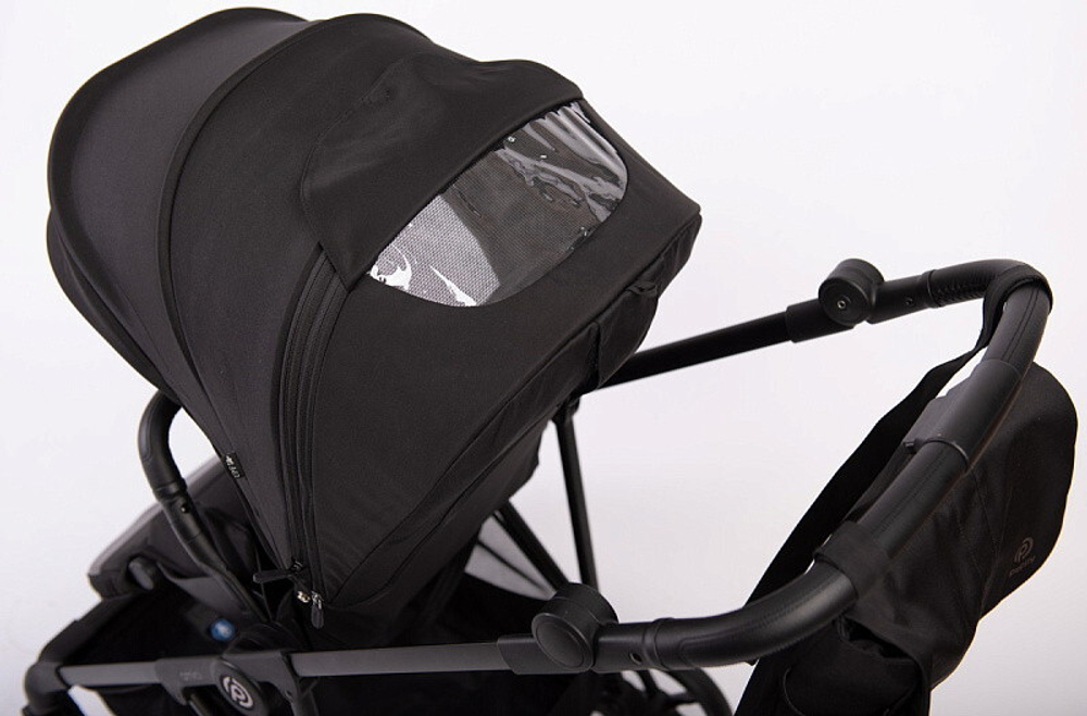 Прогулочная коляска Peppy Amici с автокреслом Verona Black Black рама Black