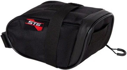 Велосумка STG 555-534 под седло, влагозащищенная, 18х9х9 см, 1.1 л, черная