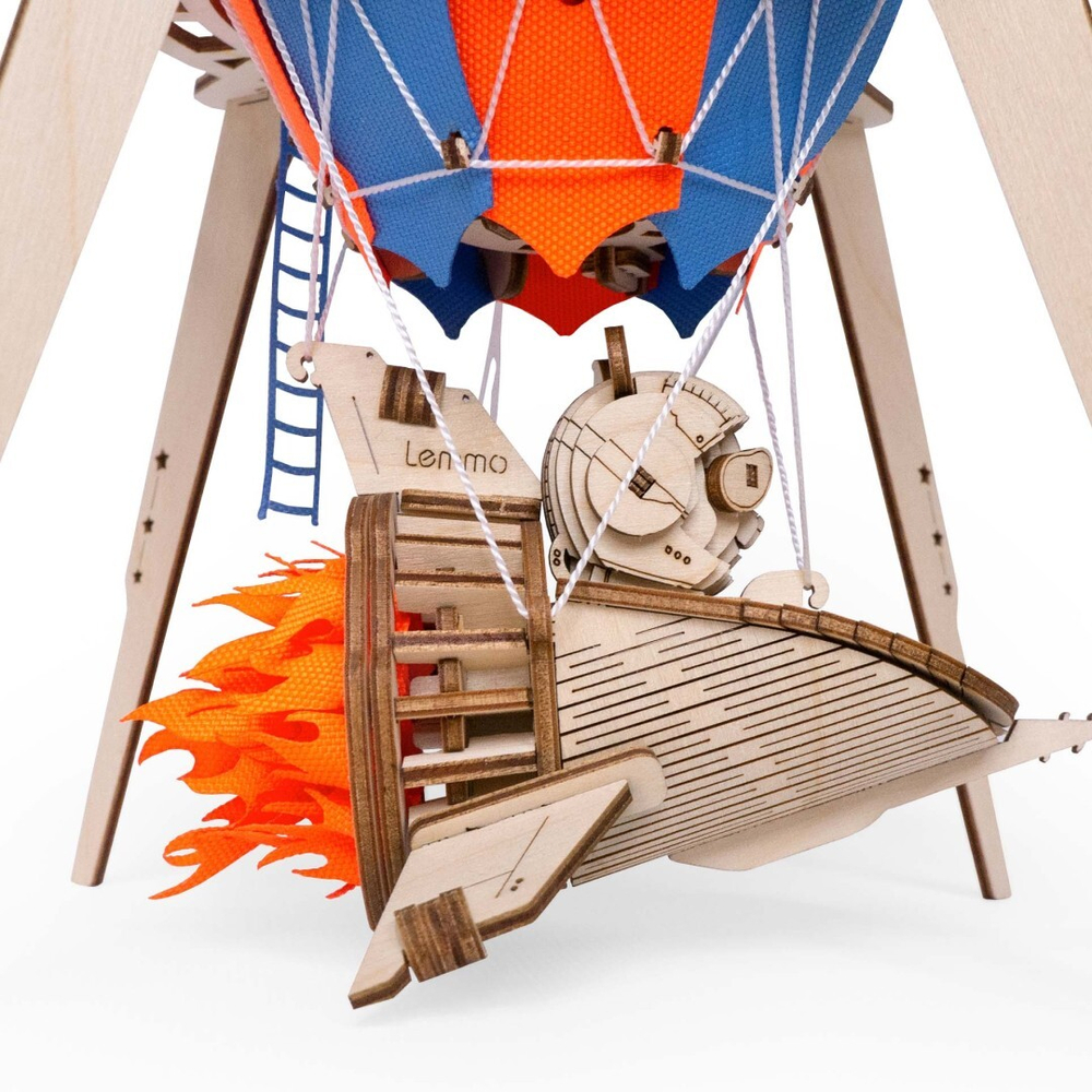 Деревянный конструктор Ночник воздушный шар "Созвездие панды" (Lemmo)