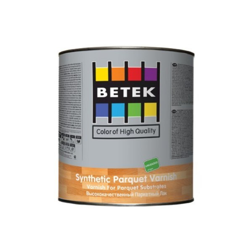 ЛАК BETEK SYNTHETIC PARQUET VARNISH SEMI GLOSS ПОЛУМАТ 2.5Л