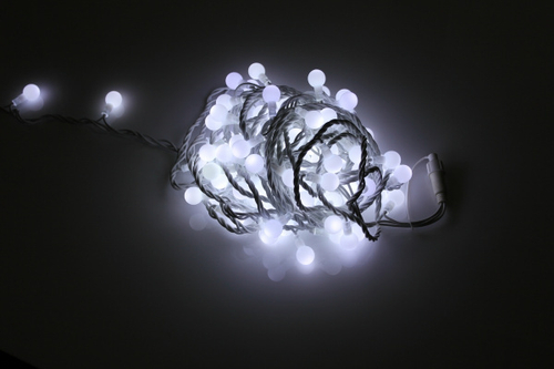 LED-PLR-100-15M-25MM-240V-W/WH -W/O белая/белый провод, соединяемая (без силового шнура) шарик D25