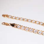 Браслет Арабский бисмарк с бесцветными фианитами