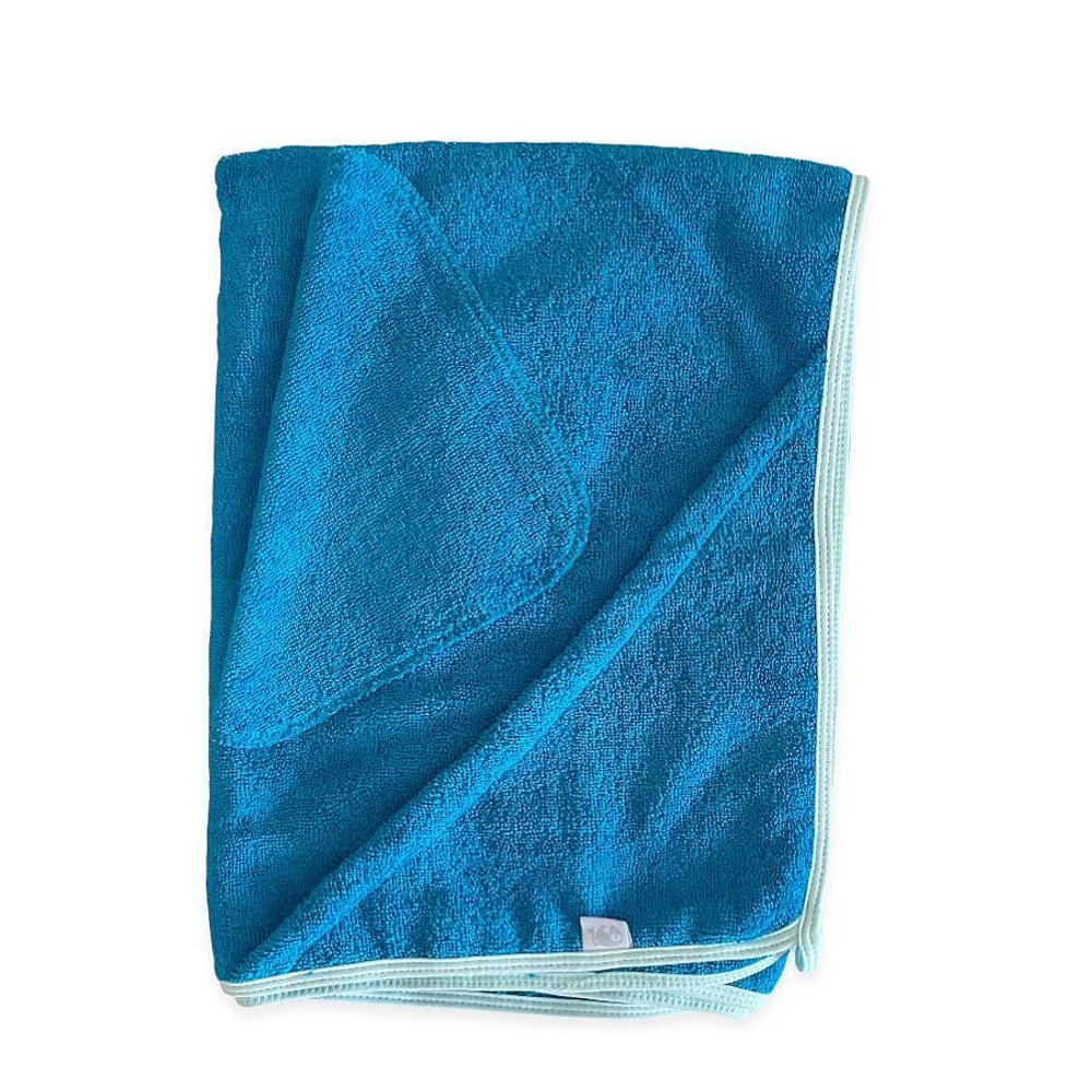 2005-52 Комплект Махровая пеленка с уголком (Лазурный) + платочек