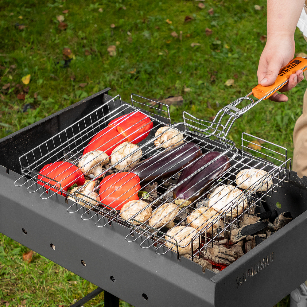 Решетка гриль 315 х 410 х 70 мм, объемная, хромированная Camping Palisad
