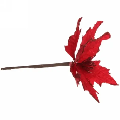 Украшение новогоднее «Пуансеттия-Метелица» 15 см, Красный