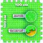 ЭВА-плитка зелёно-жёлтая 100×100×2 см - мягкий коврик-пазл, ромбы, 50 шт.