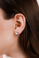 Серьги - конго с винтами в серебре