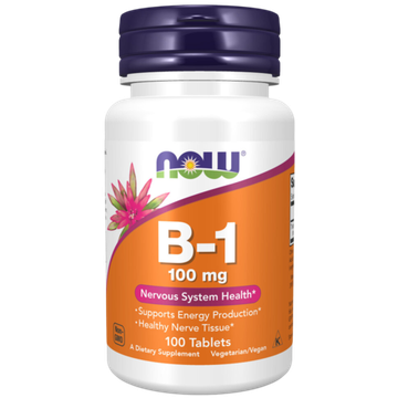 Now Foods B-1 Tiamine 100 mg 100 tablets, Витамин B1 ( Тиамин )
