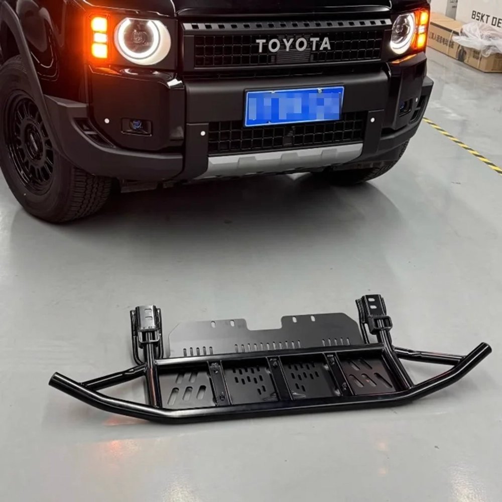 Защита картера с дугой переднего бампера для Toyota Land Cruiser Prado 250 LC250 Крузак Тойота Кенгурятник защита бампера