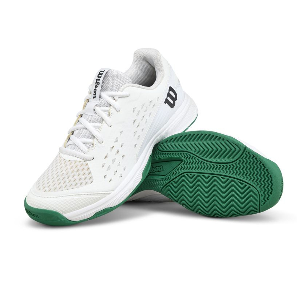 Детские теннисные кроссовки Wilson Rush Pro Jr - white/white/bosphorus