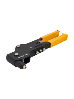 Литой ручной заклепочник Inforce поворотный 360 град., в кейсе, с набором заклепок 2.4-4.8 мм 06-14-111