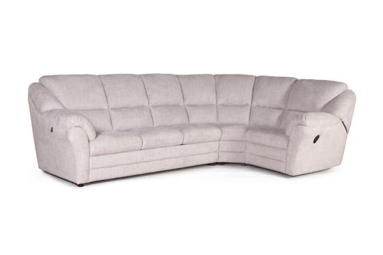 San-Remo угловой диван-кровать с реклайнером, микромех Rozy ivory
