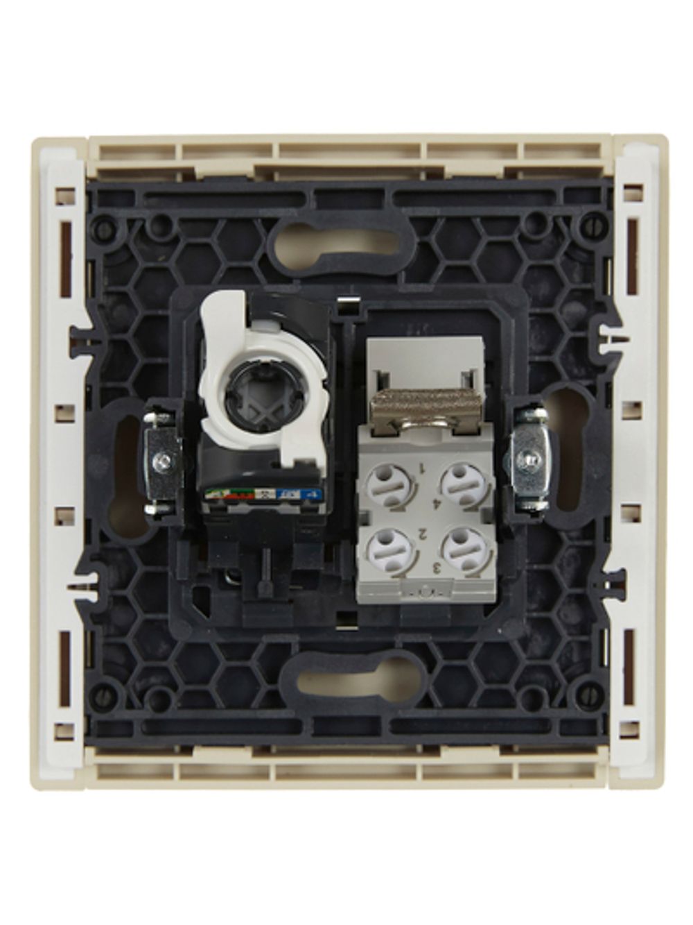 FORTE&PIANO Розетка двойная RJ11+RJ45 кат.5E FP435 ваниль IEK