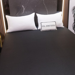 Простыня на резинке Страйп Сатин Однотонный 100% хлопок «Шоколадный блеск»