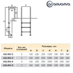 Лестница Aquaviva Muro MU-415 (4 ступ.)