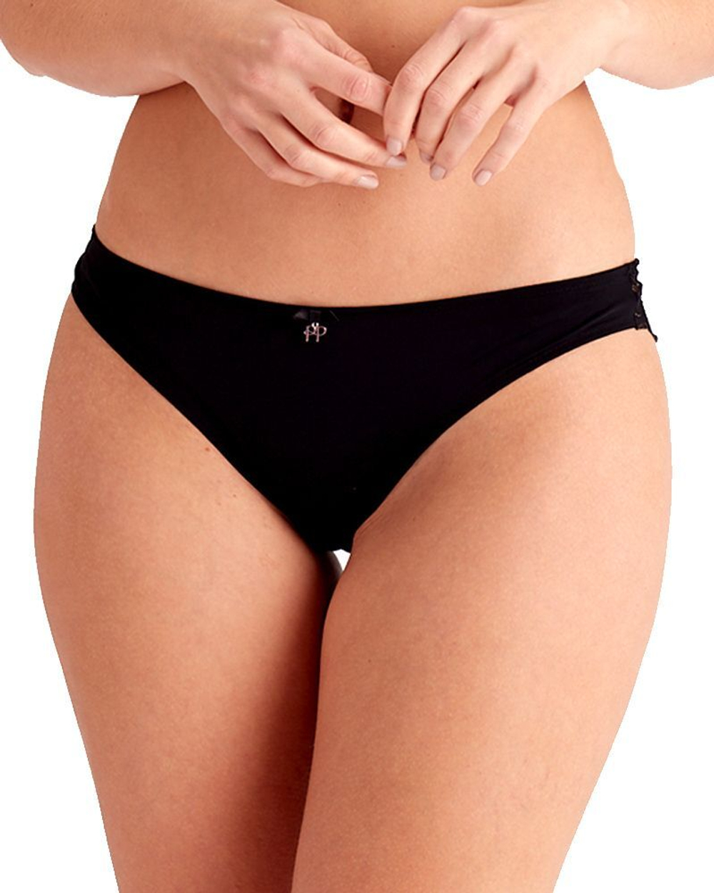 Шелковистые трусики-бразилиана с кружевом Natasha (Размер: S) (Цвет: белый)