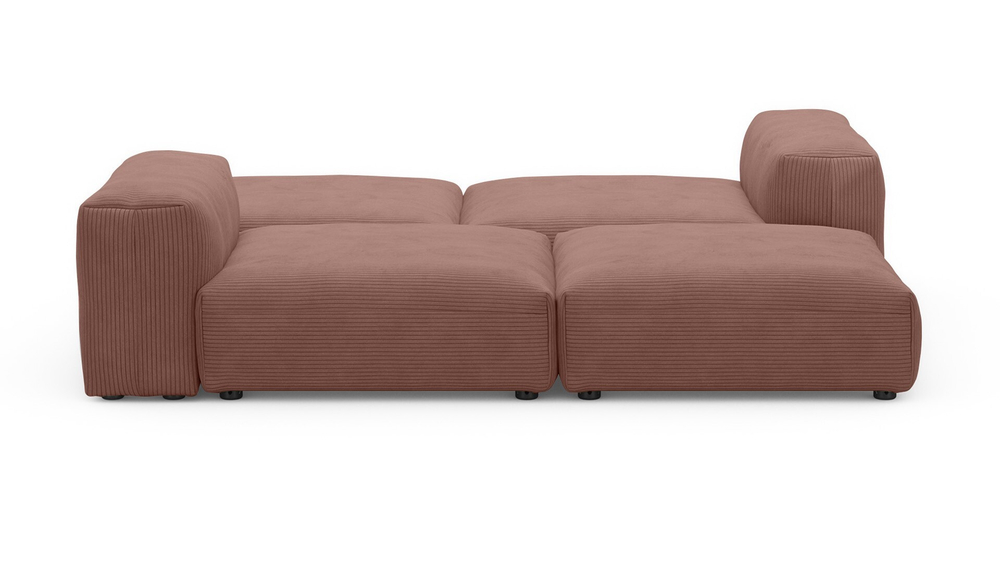 Диван Фиджи Cilium Coral 242*137*62 см, Розовый Вельвет Нераскладной Фиеста