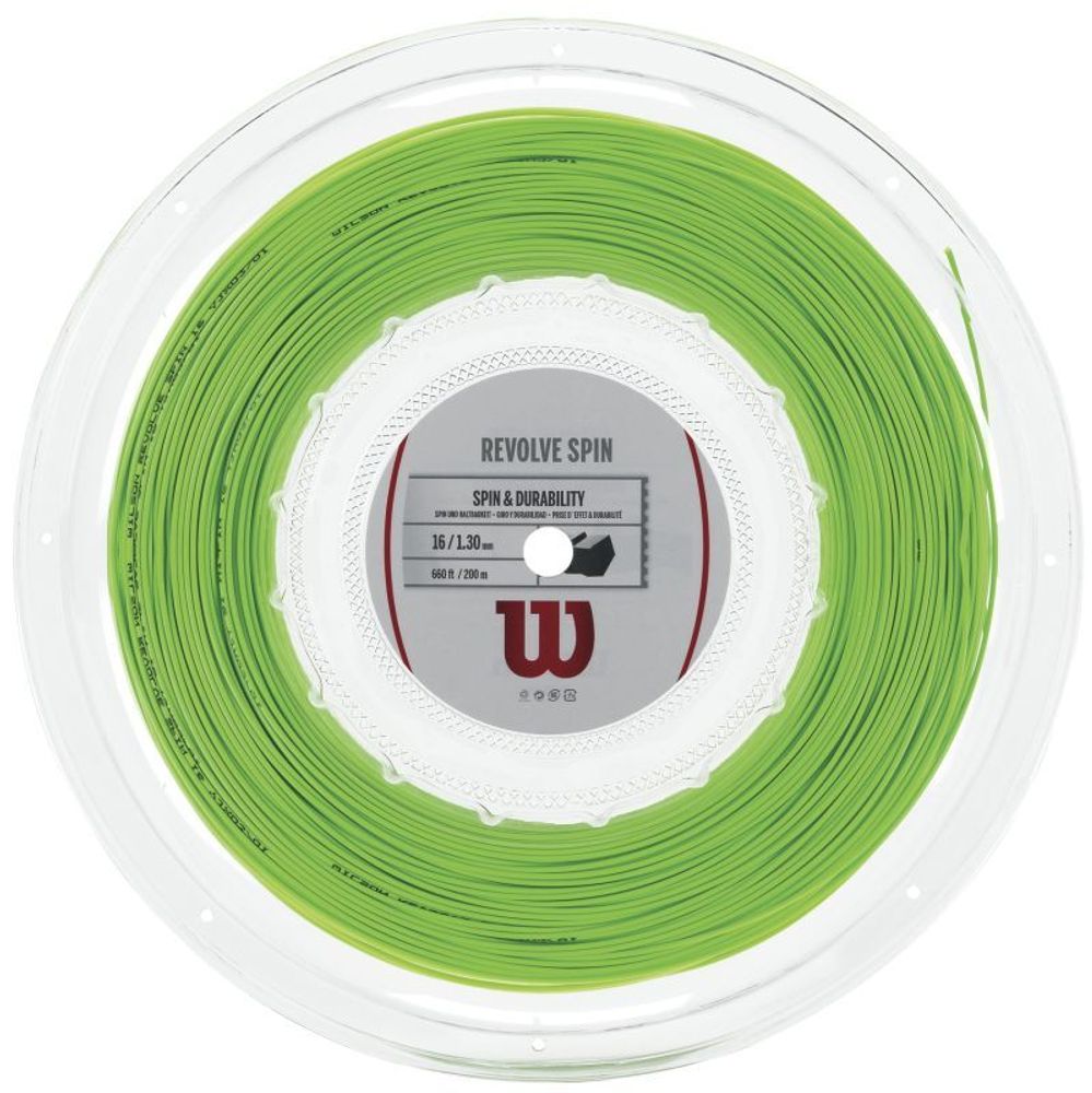 Теннисные струны Wilson Revolve Spin (200 m) - зеленый