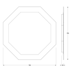 Зеркало Evoform с LED-подсветкой 22,5 W 70х70 см Без выключателя Нейтральный белый свет