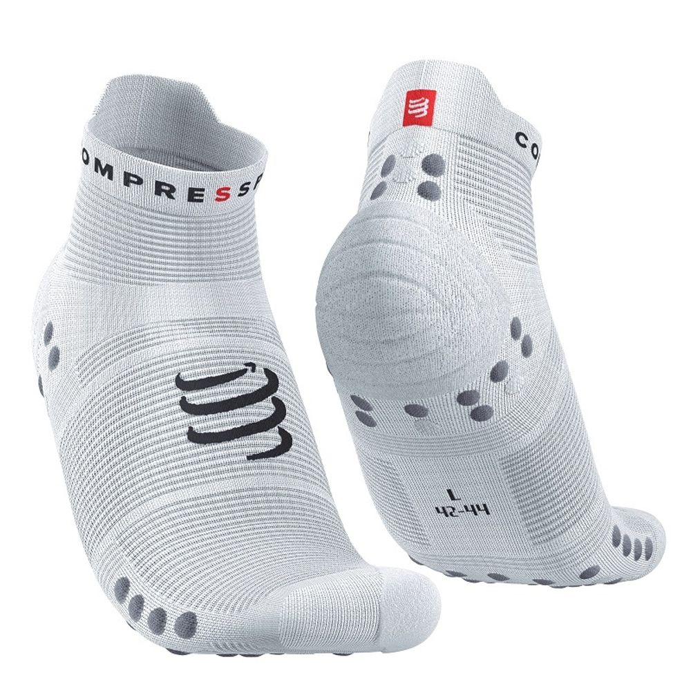 Теннисные носки Compressport Pro Racing Socks v4.0 Run Low 1P - white/alloy