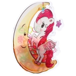 Резинки для волос детские силиконовые 200шт «ФРАТТИ БУМ», Единороже на Луне, 17*11см●