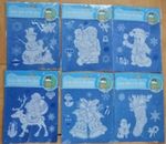 Наклейка новогодняя 21.7*27.6 см, 6 видов микс , пакет