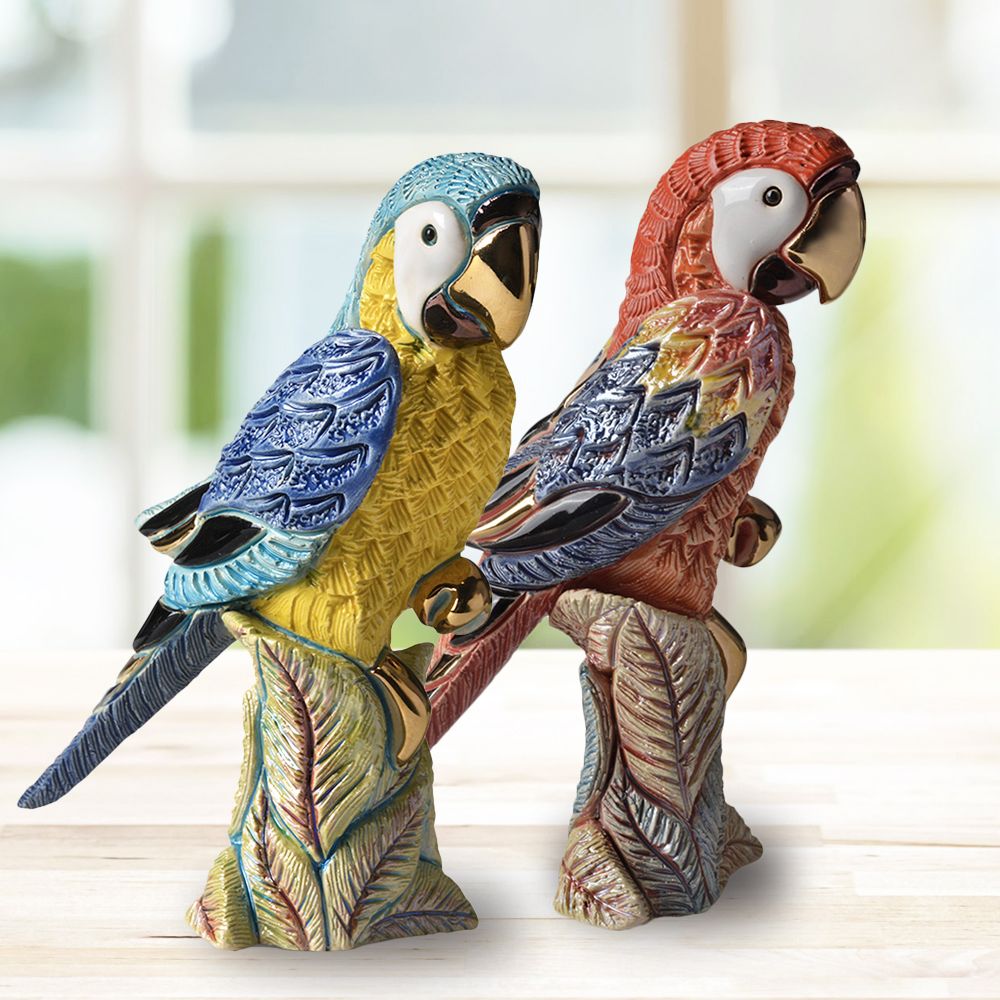 De Rosa Rinconada Статуэтка керамическая Красный Попугай