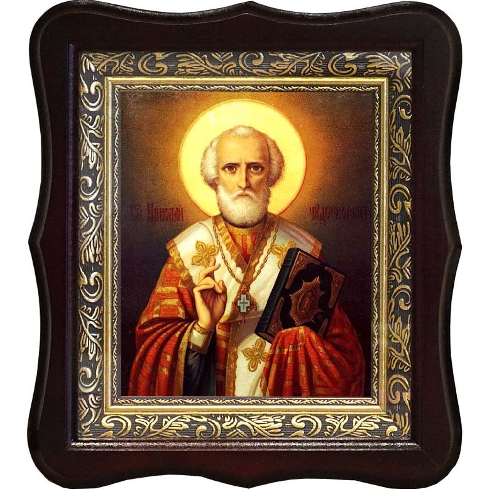 Николай Угодник (Николай Чудотворец) – архиепископ Мирликийский. Икона на холсте.
