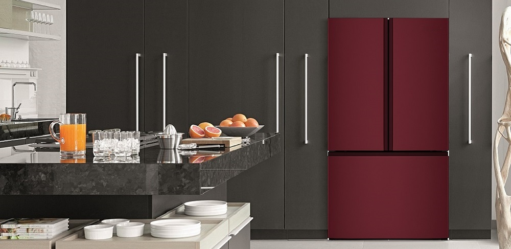 Холодильник GENCOOL GDM-717RR, бордовый, 600 литров, French Door