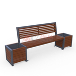 Скамейка Бонжур с 2 цветочницами